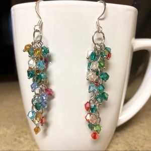 Handmade Multi-Colored Chandalier Earrings NWT